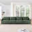 141.7" Chenille Upholstered Pillow-Top Arm Sofa Couch-2009285255-2009285252