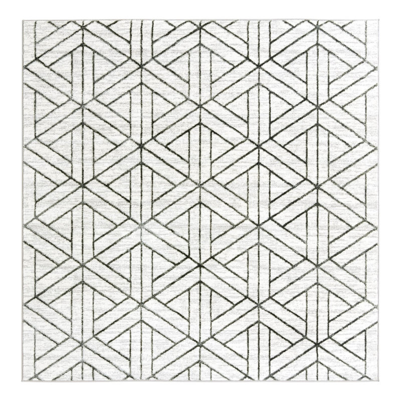Rochele Geometric Indoor Rug, Square 7'