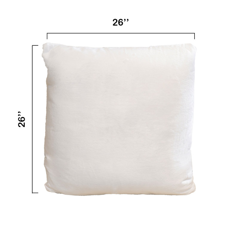 Throw Pillow, 26" x 26", White