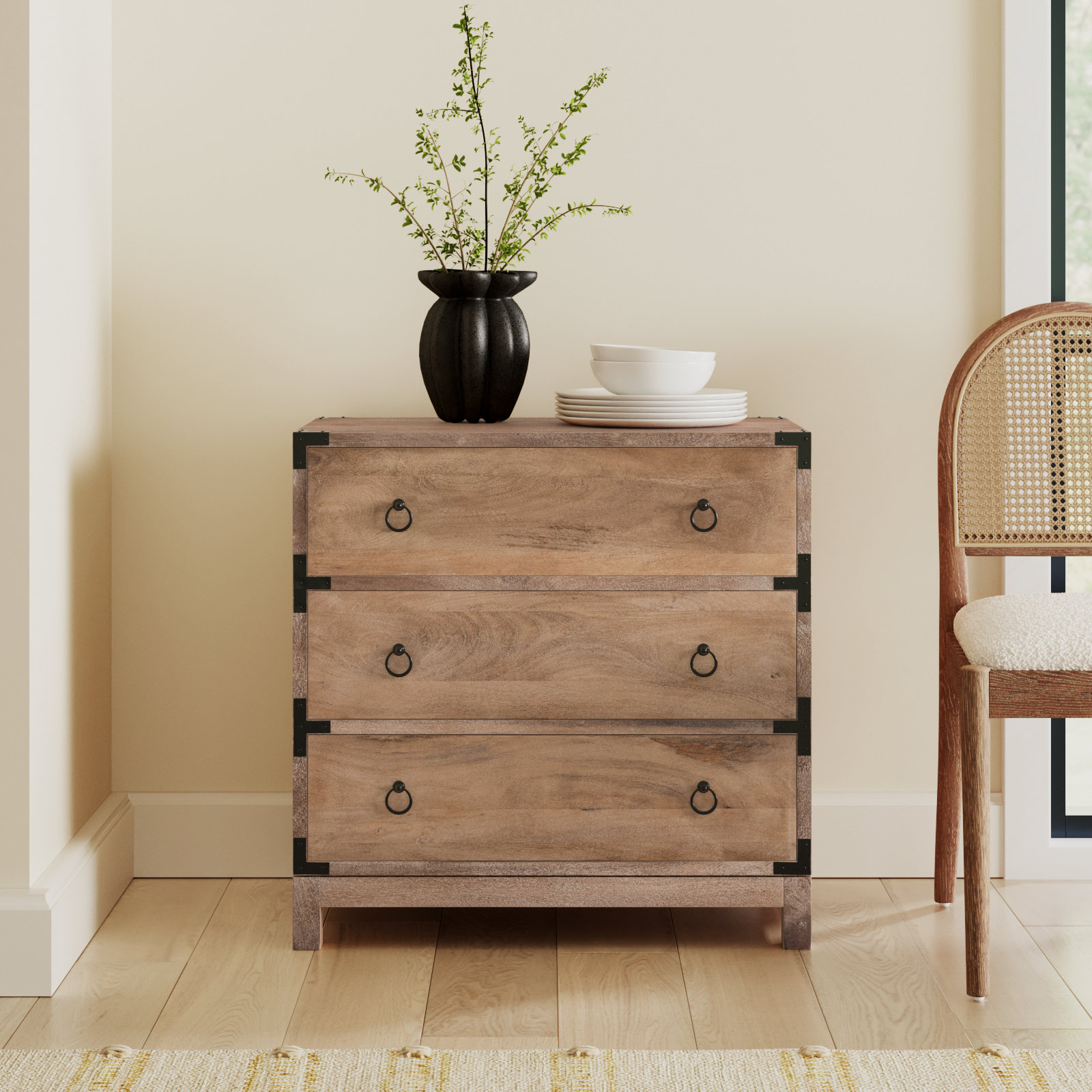 Aerial Accent Chest, Light Brown