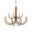 Samsara 12 - Light Wrought Iron/Rattan Chandelier