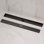 Drain de douche linéaire de 24 pouces, acier inoxydable 304 avec pieds réglables, raccords de salle de bain rectangulaires, noir mat