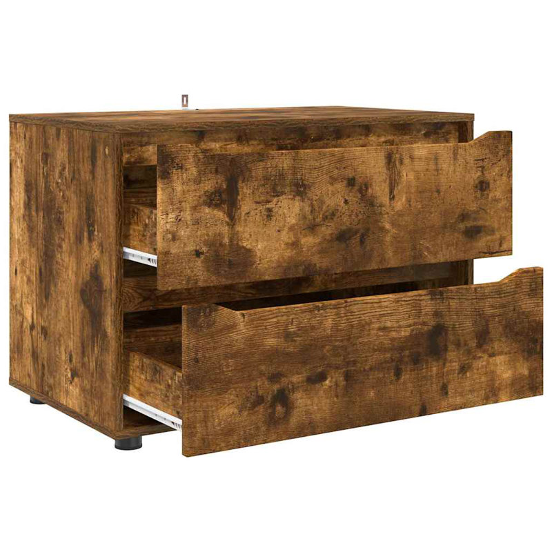 80cm W Chest of Drawers, Smoked Oak