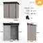 5.1 ft. W x 2.8 ft. D Metal Lean-To Storage Shed with Lockable Door