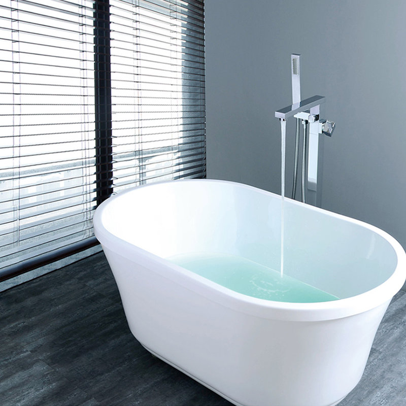 Garniture de robinet de baignoire autoportante à fixation sur plateau avec douche à main