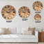 Horloge murale moderne en marbre brun et gris liquide-2133134443