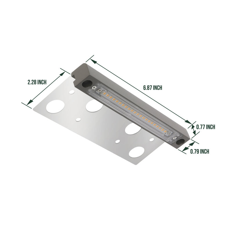 Ensemble de lumières à DEL intégrées en acier à basse tension