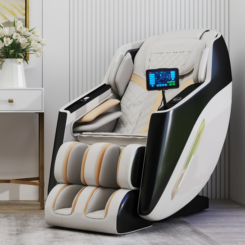 Fauteuil de massage 3D à gravité zéro avec commande vocale Ai et charge sans fil, fauteuil de massage chauffant à airbags pour le corps entier