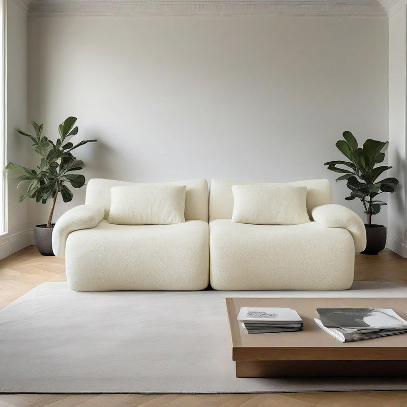 Canapé modulaire Boucle Cloud, Blanc