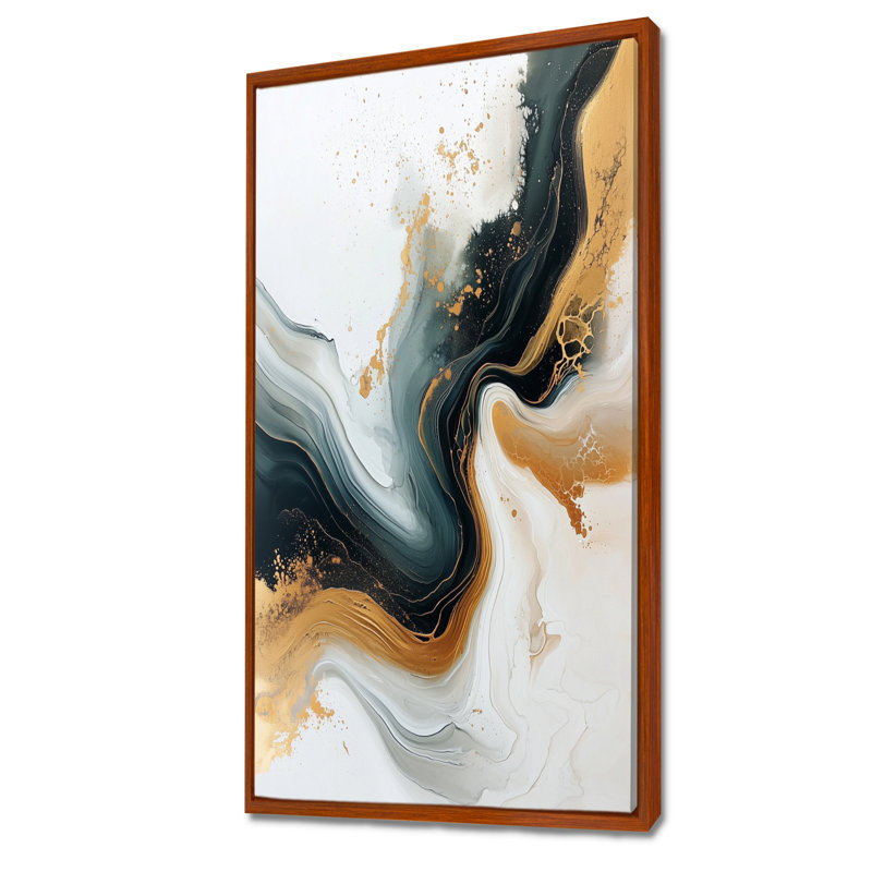 Nymir - Abstract Wall Art Prints, 60" H x 28" W, Brown, Floater Framed Print