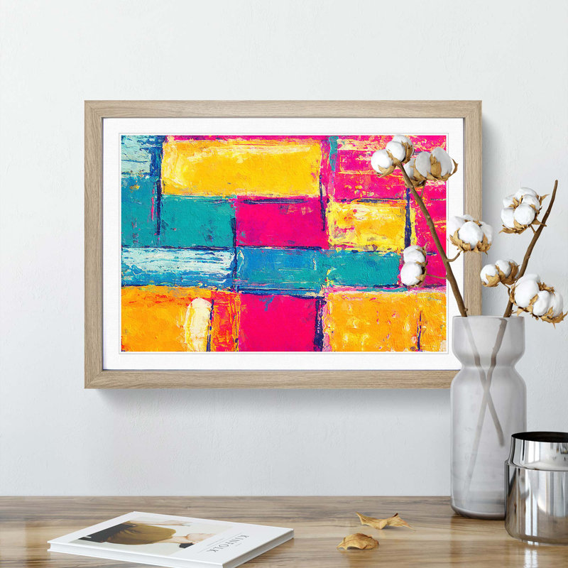 Abstract Vol.446 by S.Johnson - Framed Print, Oak Framed, 45cm H x 63cm W x 2cm D