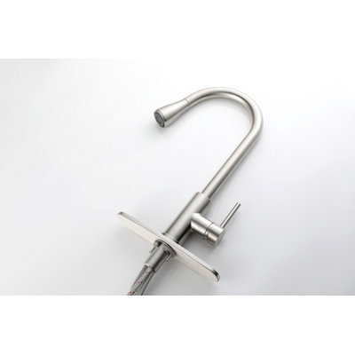 Single Handle High Arc Pull Out Kitchen Faucet,Single Level Stainless Steel Kitchen Sink Faucets With Pull Down Sprayer