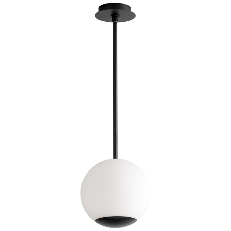 Luminaire suspendu sphère 1 lumière DEL Whaley, H 27,62 po x l 10 po x P 10 po, Noir