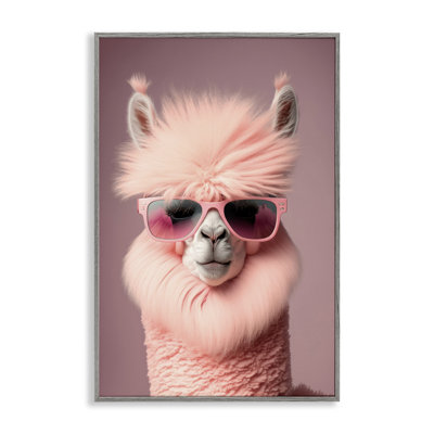 «Fluffy Pink Glam Alpaca», estampe numérique par Incado
