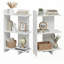 Étagère à 3 niveaux, bibliothèque autoportante avec tablette de rangement ouverte, présentoir vertical d'angle pour petits espaces-300077290-300077293