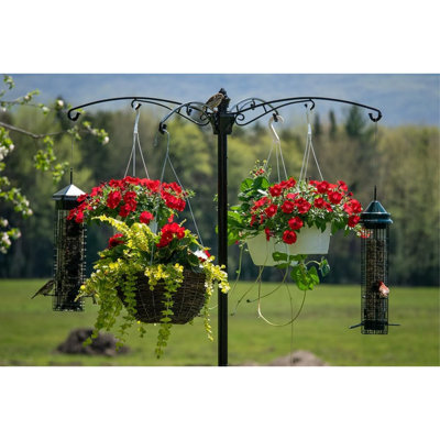 Brome Raccoon Buster Guardian Pole for Bird Feeders 8ft Black