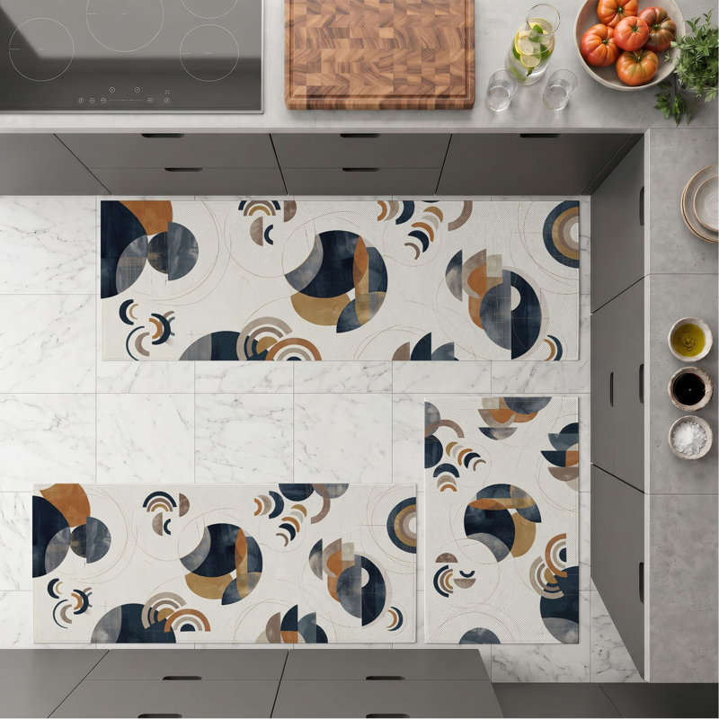 Tapis de cuisine lavables antidérapants Abstract Swirl