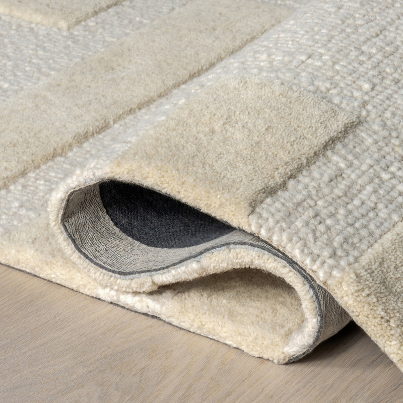  Remy Crosshatch Wool Area Rug, Rectangle 9' x 12'