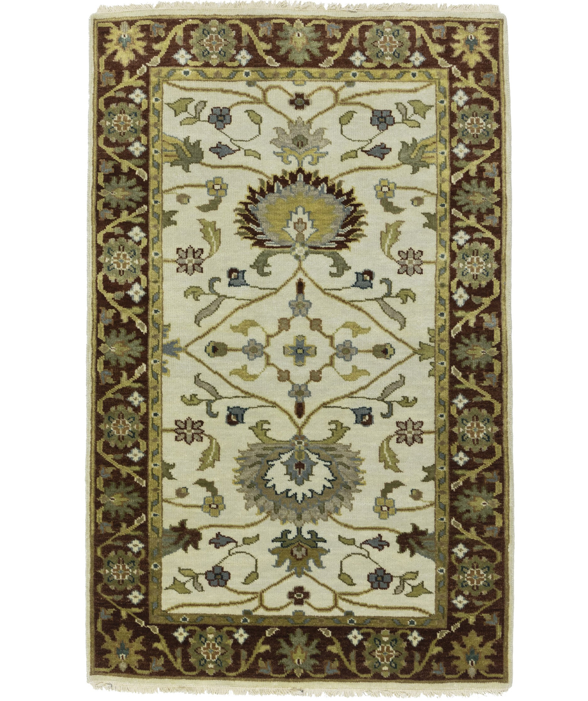 Isabelline Floral 3'1 x 4'11 Area Rug in Cream | Wayfair