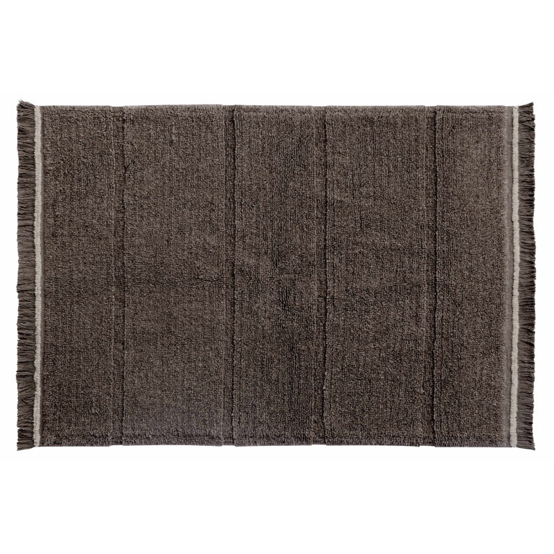 Sheep Of The World Hand Tufted Wool Area Rug in Sheep Brown, Rectangle 4' x 5'7"