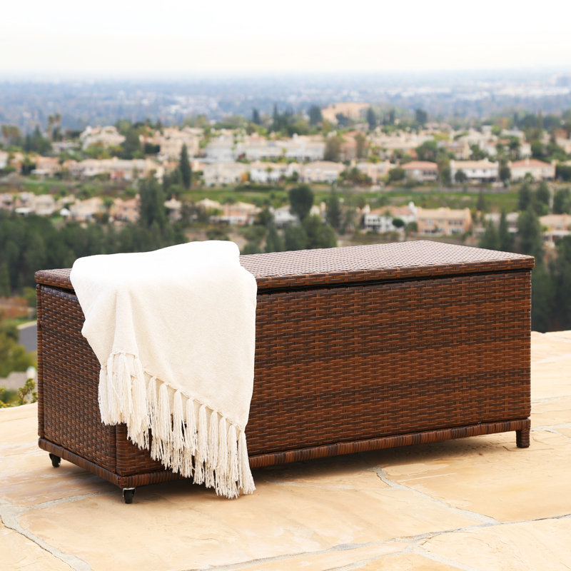 Caris Wicker Outdoor Ottoman