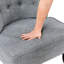 Chaise d'appoint gris foncé avec pieds en bois massif et élégance traditionnelle