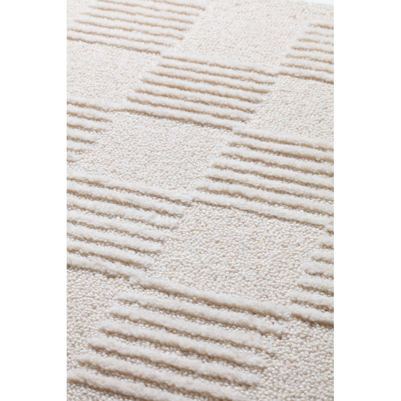 CHECK, Beige, Rectangle 5'3" x 7'10"