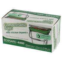 2 Gallon Compostable Trash Bags Small Biodegradable Garbage Bags 7.5 Liters  Wast