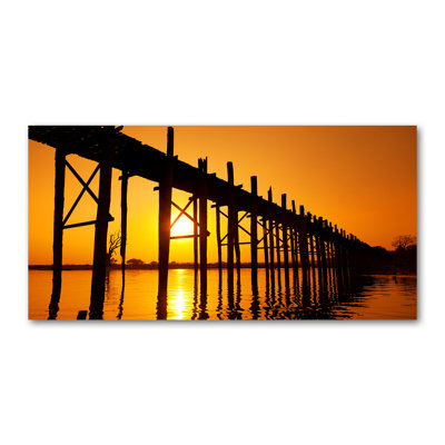 Sunset Bridge - Wrapped Canvas Print