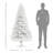 HOMCOM 6ft Tall Artificial Christmas Tree, Unlit Xmas Tree with 1000 Branch Tips, Auto Open, Steel Base, Holiday Décor for Home Office, White