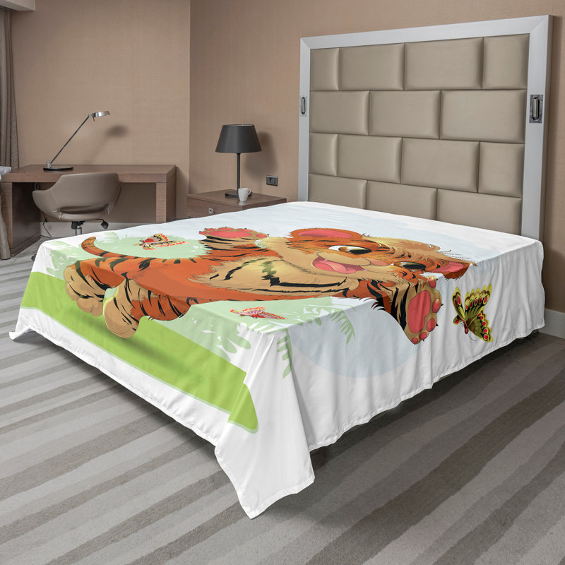 Caricature de dessus plat Ambesonne, Drap plat grand