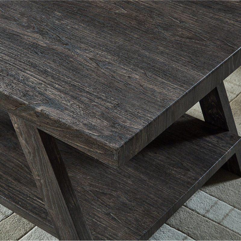 Table de bout en bois anthracite répliquée avec espace de rangement supplémentaire, Gris anthracite, Gris anthracite