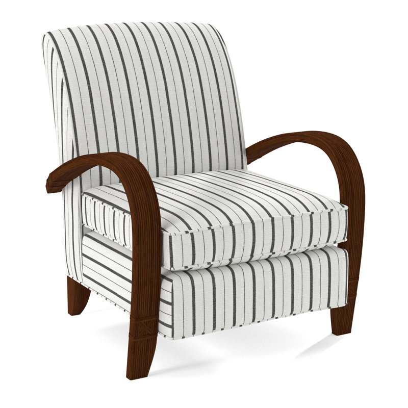 Vero Armchair, Coffee, White Performance Fabric; 0851-94