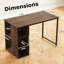115 X 59 Cm Computer Desk Modern Home Office Desk With Storage Shelves-1133263800