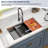 33" L x 19" W Undermount Double Bowl 60/40 Kitchen Sink Workstation 16 Gauge Stainless Steel Sink-129912838