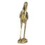 Figurine grue en or 15,9 po, statue d'oiseau debout élégante avec base texturée, sculpture décorative pour le salon, la chambre à coucher et le vestibule