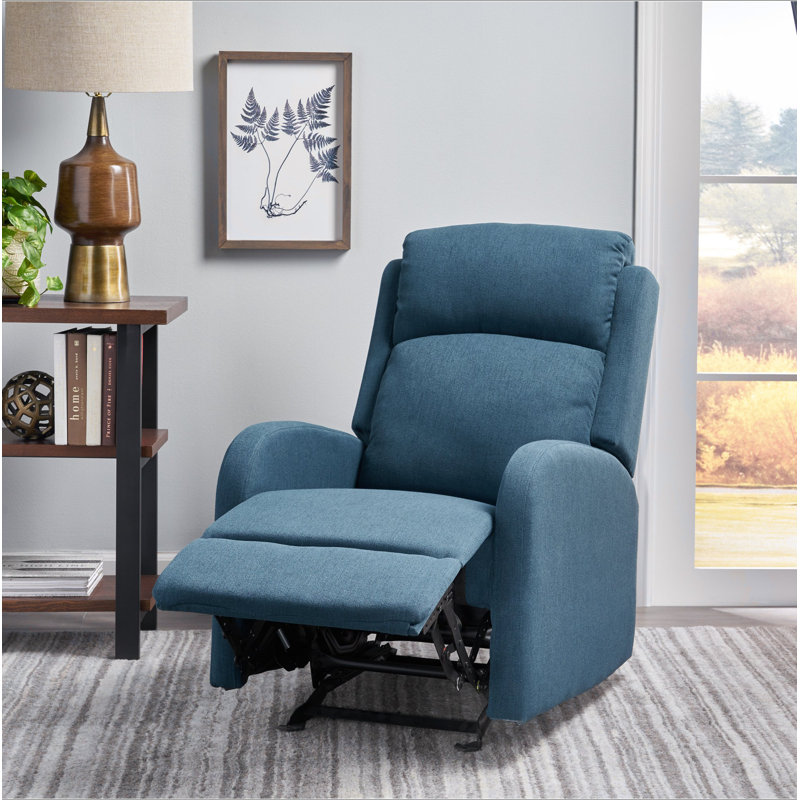 25" Wide Manual Rocker Standard Recliner, Navy Blue
