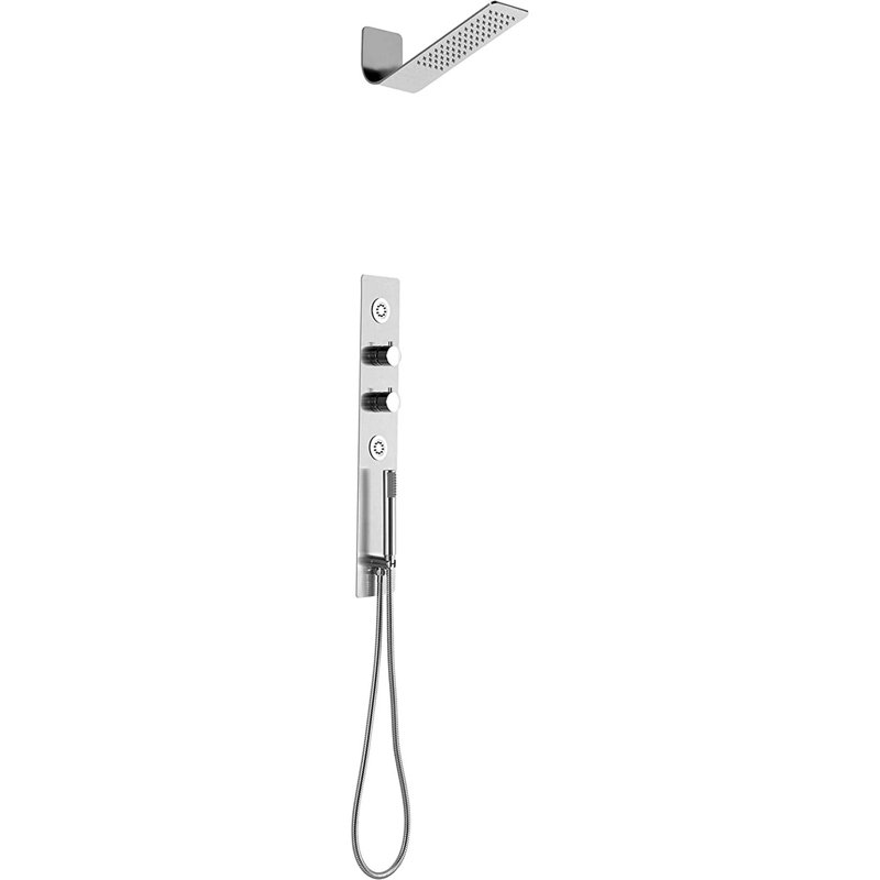 Pomme de douche triple fonction avec douchette à main et douchette à pression KBFmore