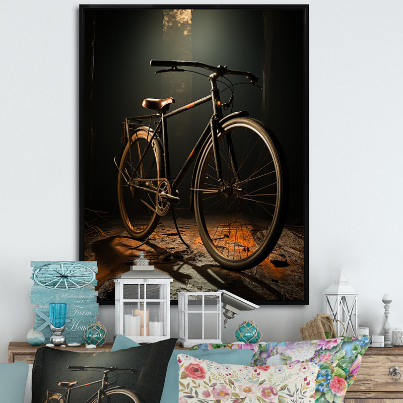 Bronze bronze sur toile, Cadre flottant noir, H 40 po x l 30 po x P 1,5 po