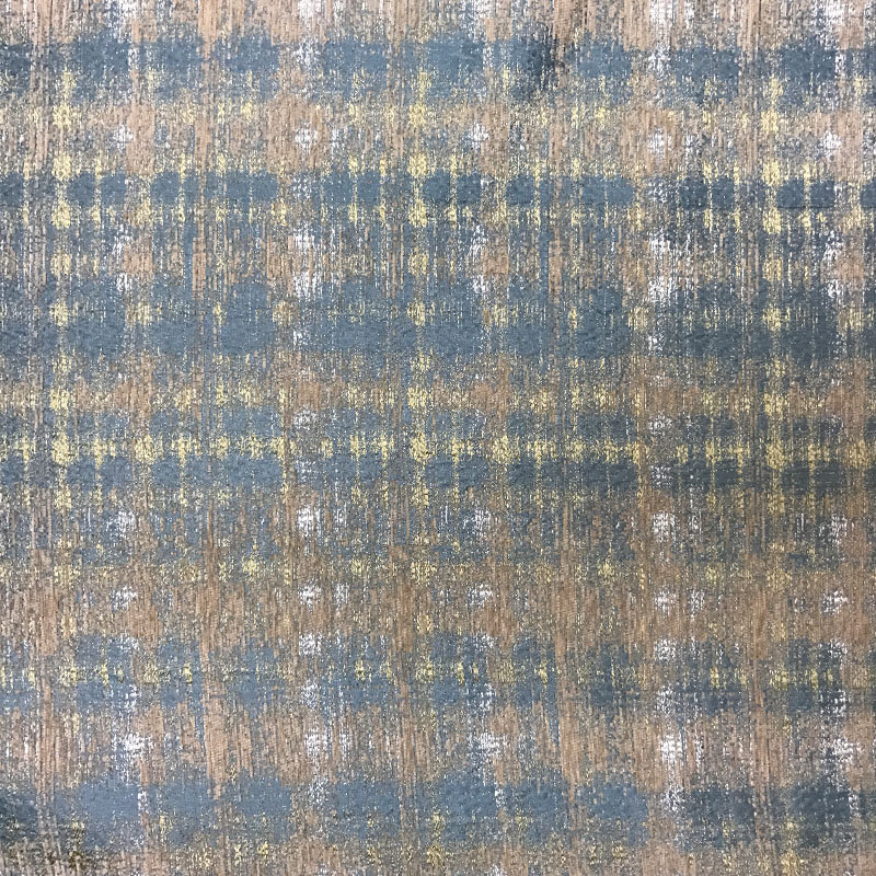 Tissu Vera | Tissu chenille multicolore | Couleur denim, En jean