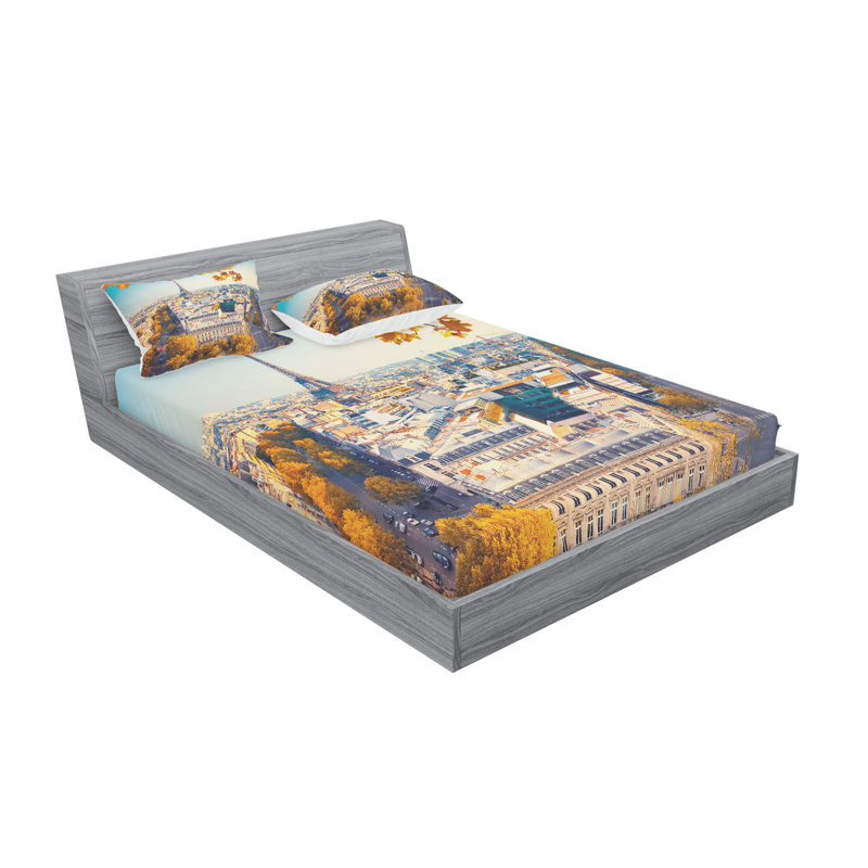 Microfiber Sheet Set, Queen Sheet Set with Fitted Sheet