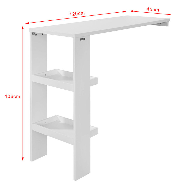 Tholf 120cm Home Bar, White
