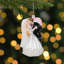 Ornement de mariage en verre 5,25 po