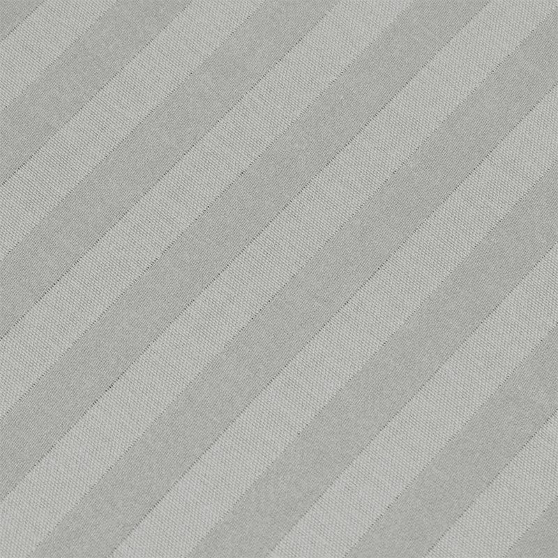 200 Thread Count Striped Microfiber Fitted Sheet, Double (4'6), Silver