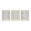 Ensemble d'art mural en verre encadré beige 3 pièces Fair Florets