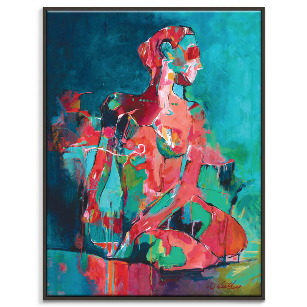 'Rosy Green' Framed Art Prints on Canvas
