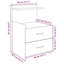 Bedside Cabinet With 2 Drawers 40X36.5X62 Cm-667734310-641041514