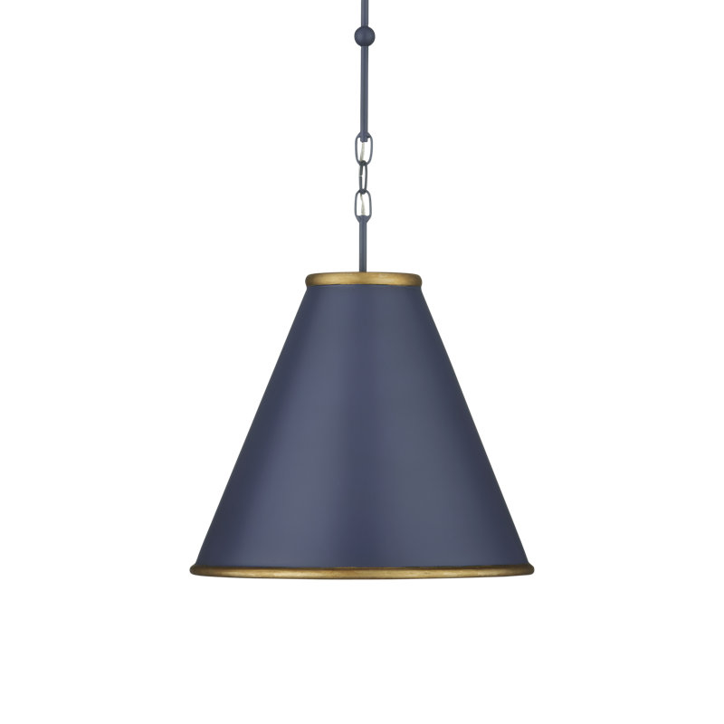Luminaire suspendu conique à 1 lumière Pierrepont, H 18 po x l 16 po x P 16 po