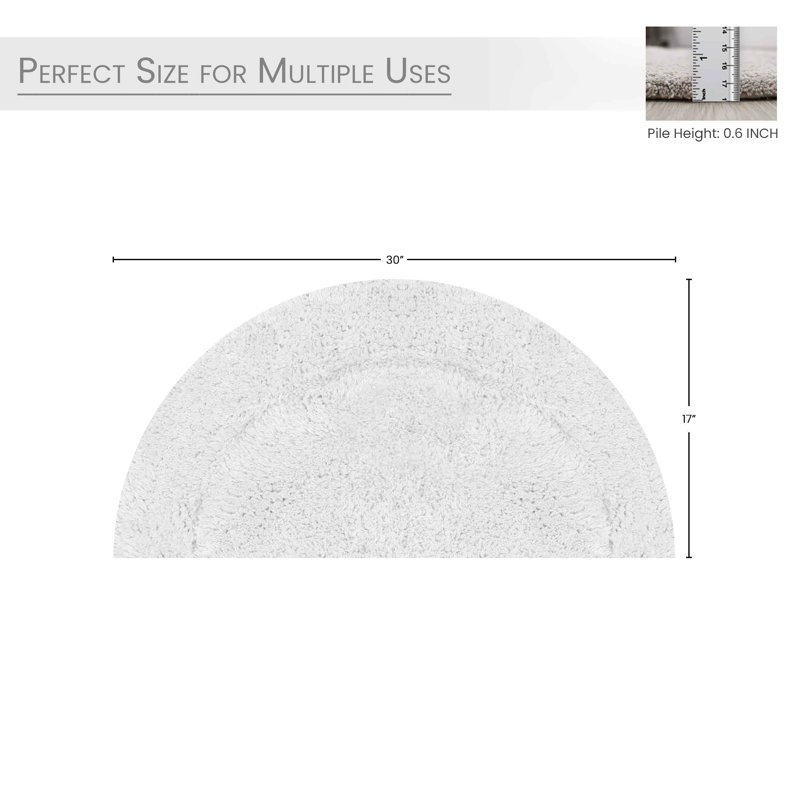 Candeloro Slice Bath Rug 17"x30", Light Gray