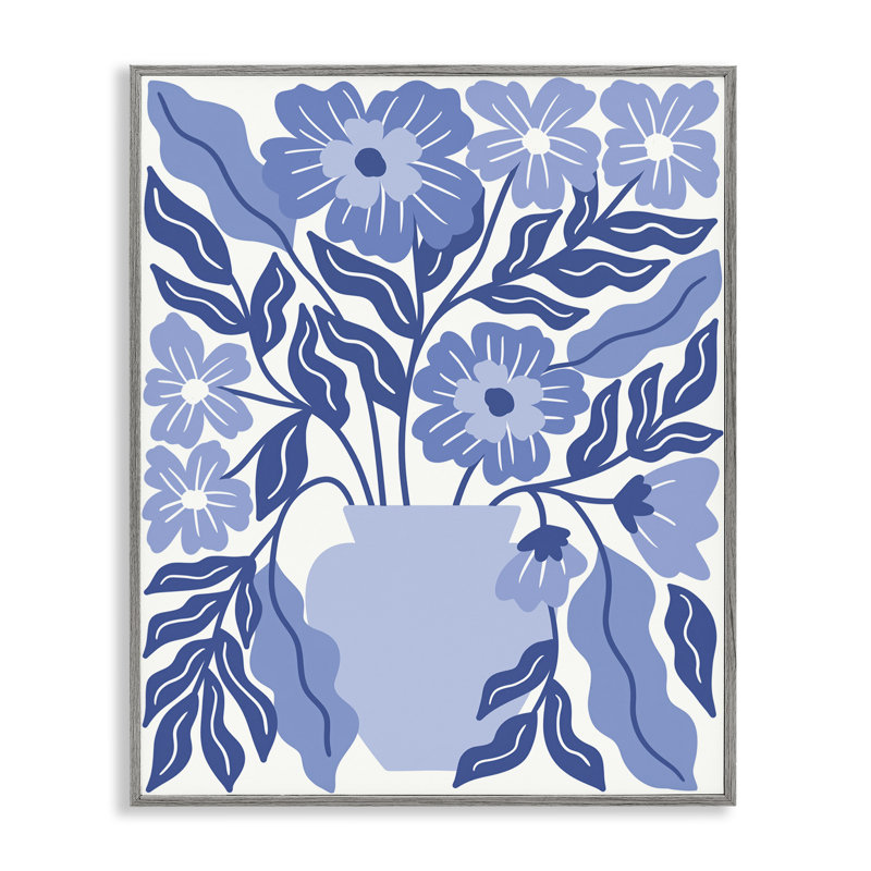 «Blue & White Flower Vase», estampe numérique par Taylor Shannon Designs, Estampe numérique Farmhouse, H 14 po x l 11 po